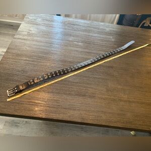 Edgy Black Belt with Silver Accents